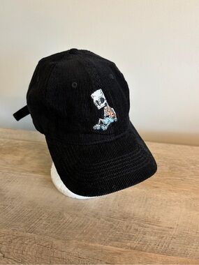 Bart Simpson Hat Cap Black Corduroy Baseball Mad Engine Adjustable The Simpsons